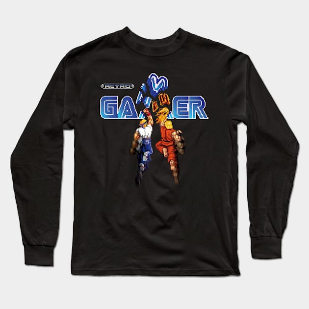 Retro Gamer Long Sleeve T-Shirt by Samiel